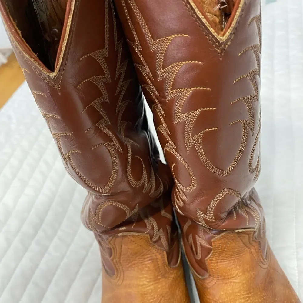 NOCONA Cowboy Leather Boots Men Size 8.5